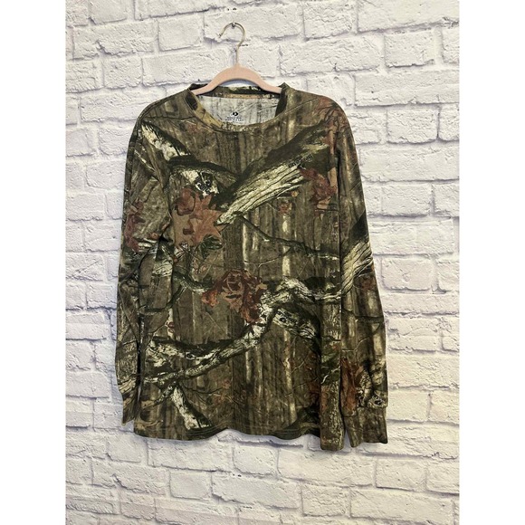 Mossy Oak Break Up Infinity Camo Long Sleeve T-Shirt Mens Medium Hunting - Picture 1 of 6